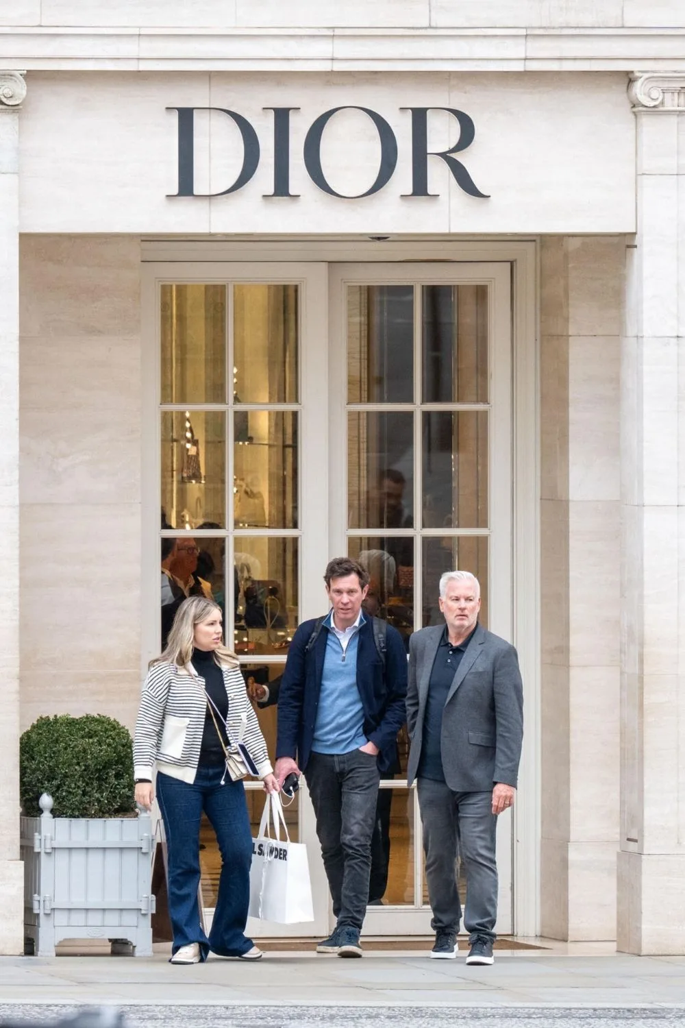 Jack Brooksbank outside a Dior store in London