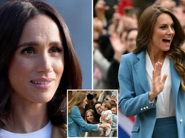 Meghan Duchess of Sussex and Kate Princess of Wales