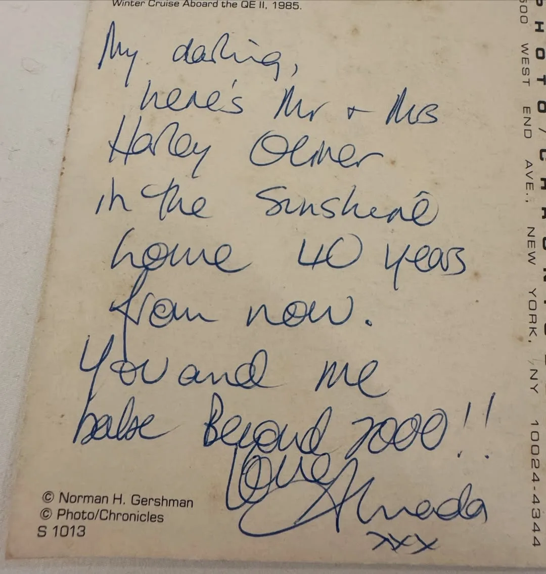 Amanda Keller's touching tribute to husband Harley - a postcard she sent him before their wedding