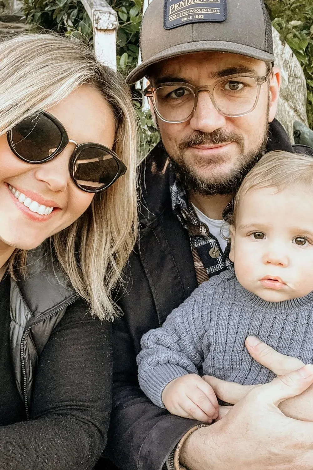 Edwina Bartholomew and husband Neil Varcoe and son Tommy