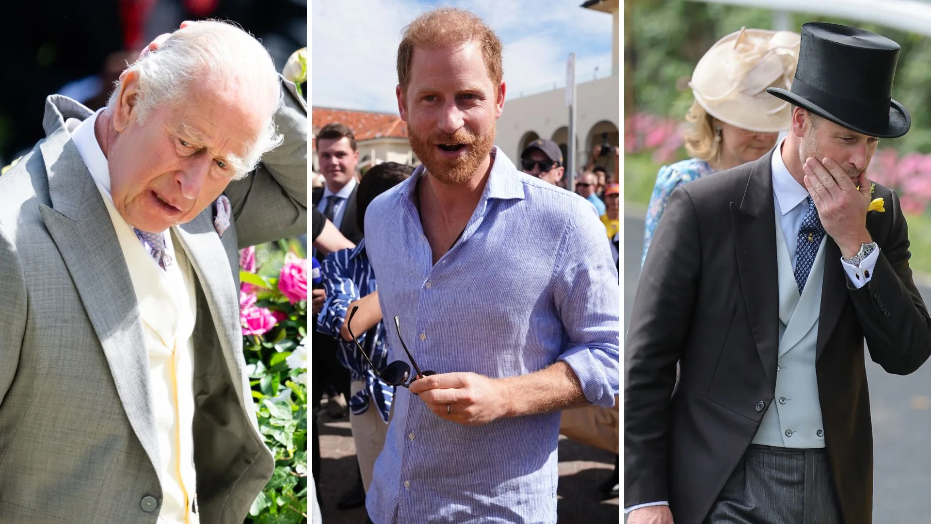 King Charles, Prince Harry and Prince William