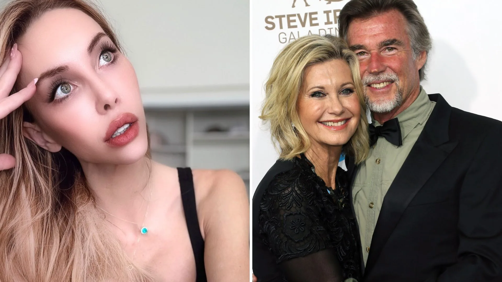 Chloe Lattanzi, Olivia Newton-John and John Easterling