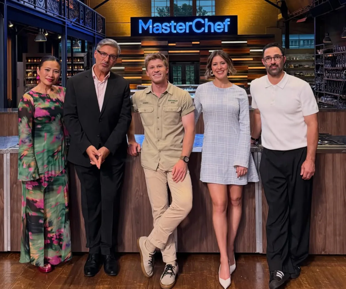 Robert Irwin poses in khaki on MasterChef Australia 