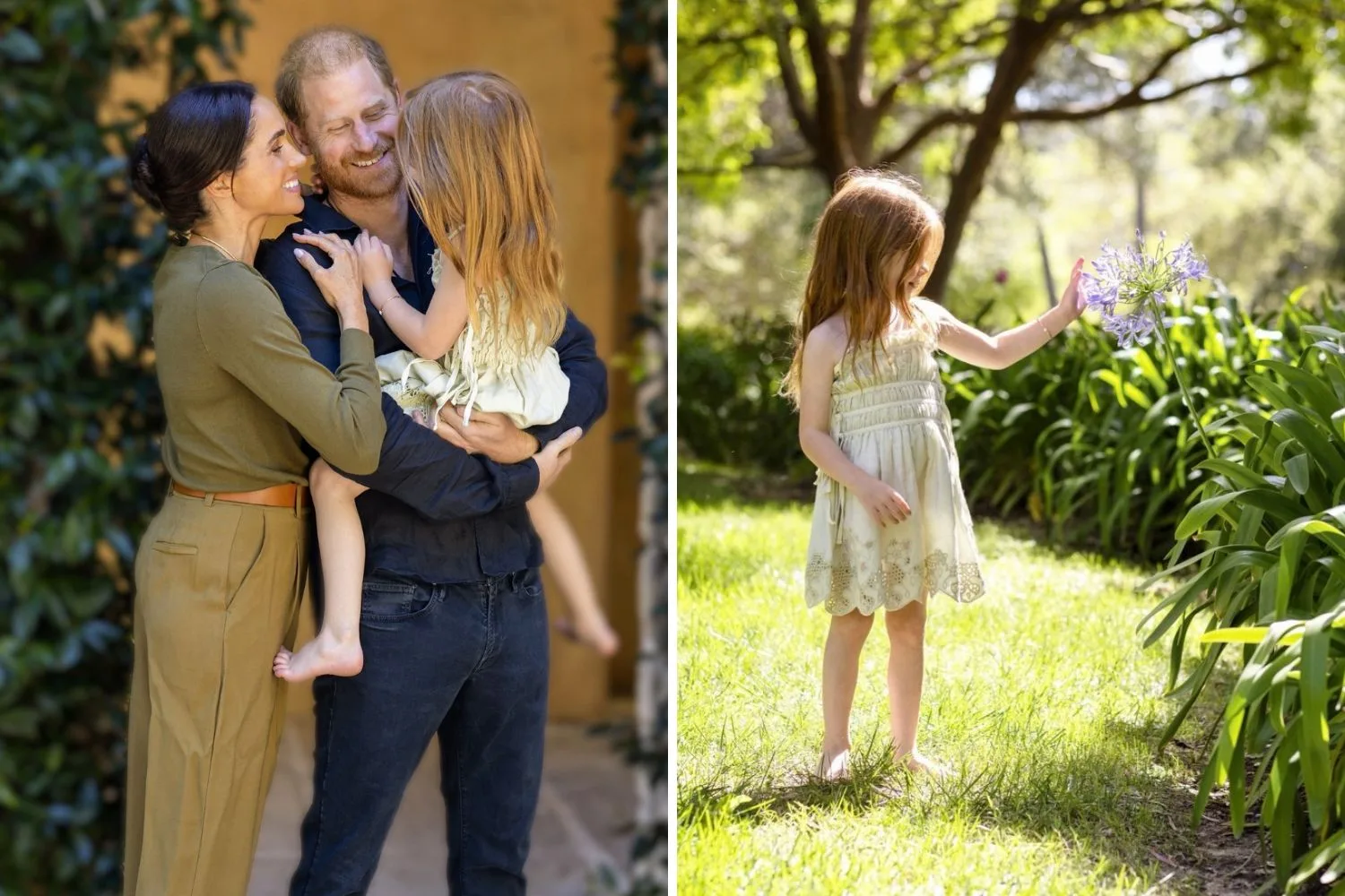 Princess Lilibet with her parents Meghan and Harry
