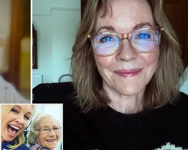 Rebecca Gibney and her mum Shirley
