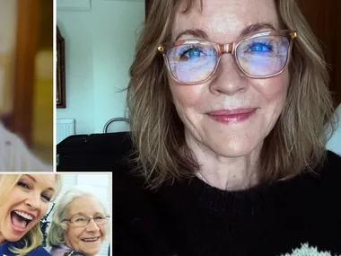 Rebecca Gibney and her mum Shirley