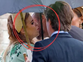 Prince William kisses Princess Beatrice
