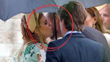 Prince William kisses Princess Beatrice