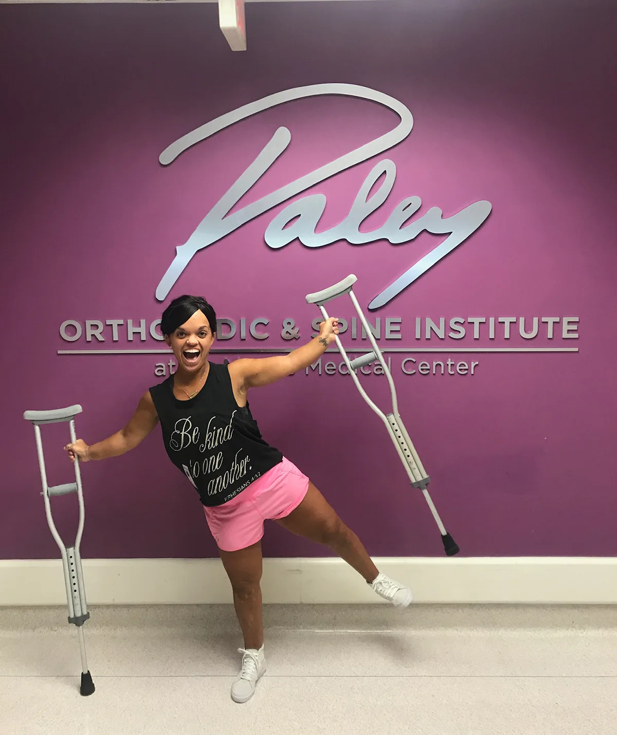 Me post-op after one of many surgeries following the misdiagnosis and mistreatment of my spinal stenosis. (Image: Supplied)