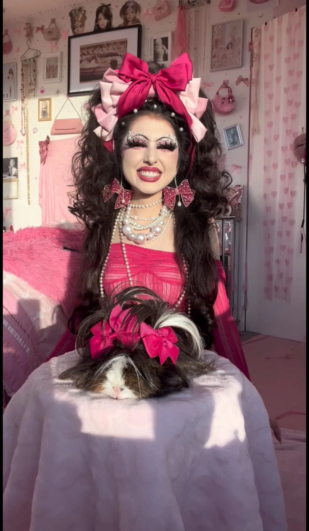 Valentina Volante loves pink bows and ribbons