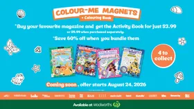 Collect, Colour & Create: New Colour-Me Magnet Books Have Landed at Woolworths