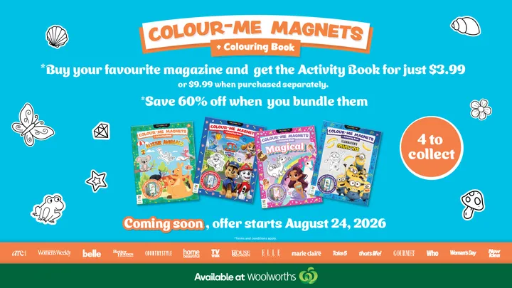 Collect, Colour & Create: New Colour-Me Magnet Books Have Landed at Woolworths