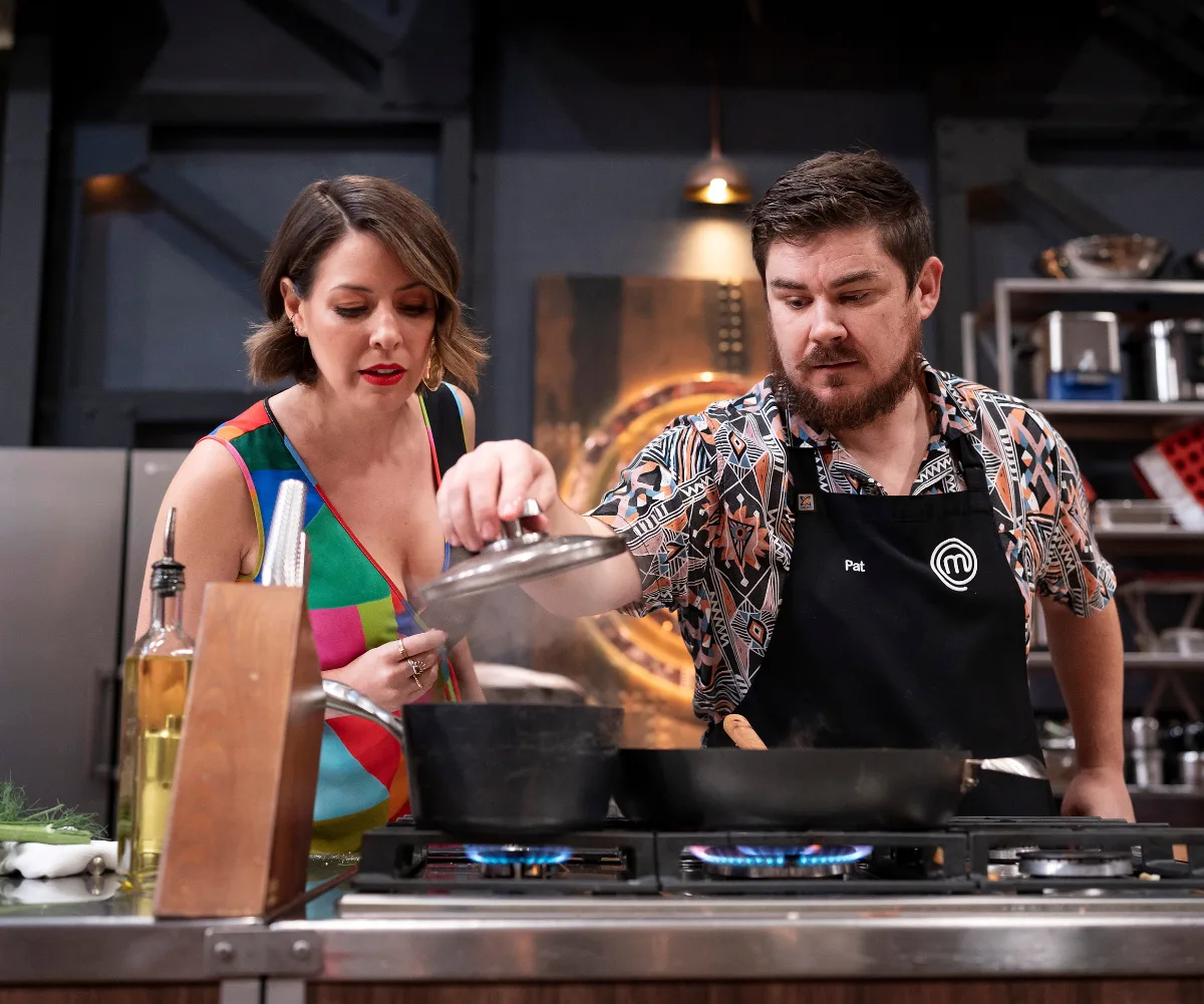 Sofia looking at what would end up being Pat's last dish in the MasterChef Australia competition.