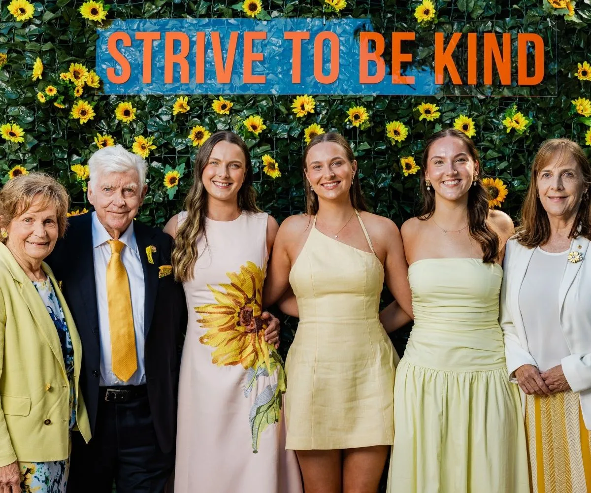 Allison Baden-Clay's parents Priscilla and Geoff with Allison’s daughters and Vanessa.