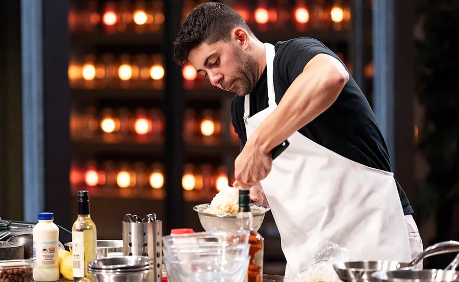 Petro Papathomas in the MasterChef Australia kitchen.