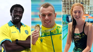 Commonwealth Games athletes Eddie Osei-Nketia, Kyle Chalmers & Lakeisha Patterson
