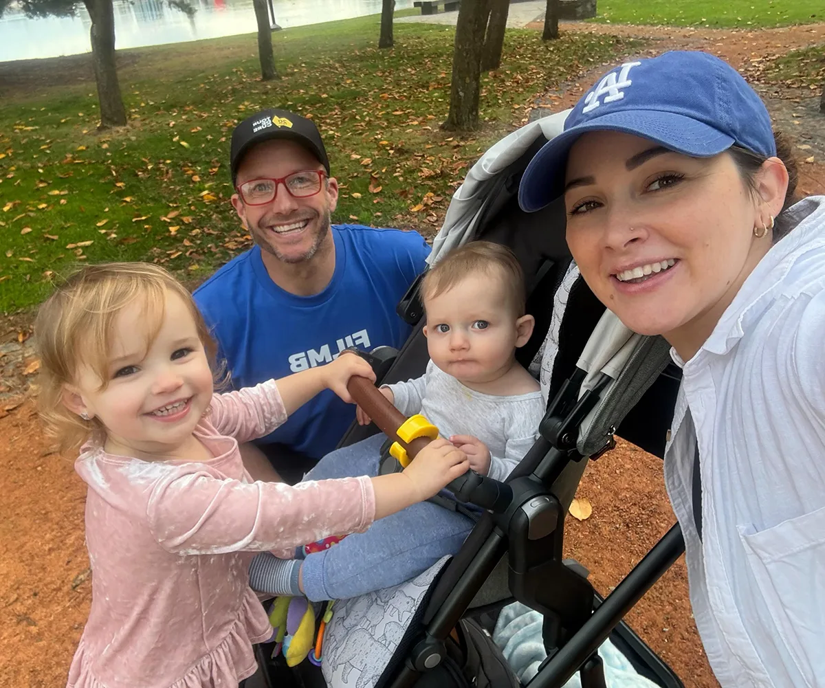 Luke, wife Raychel and their two children.