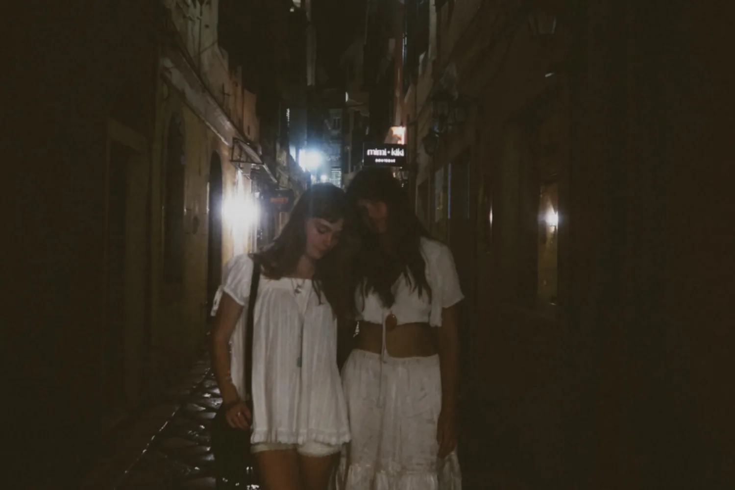 Mia Hewitt with a friend in Corfu.