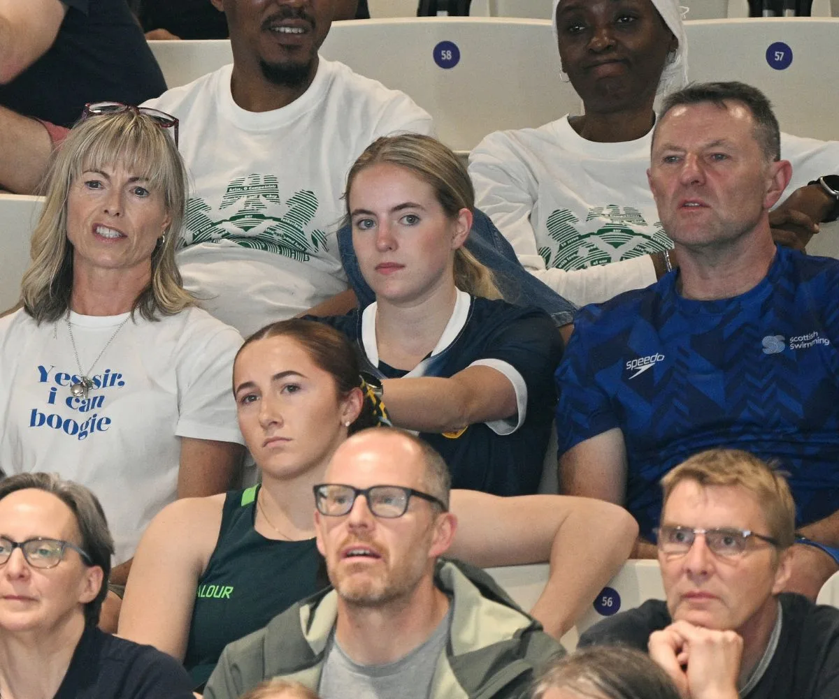 Kate, Amelie and Gerry McCann cheering on Sean at the Commonwealth Games