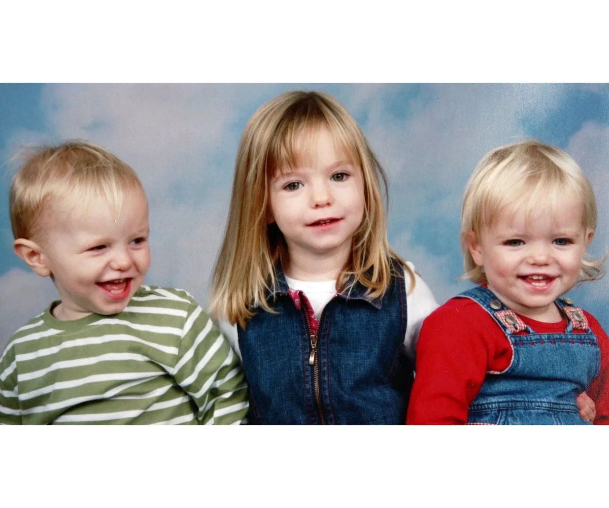 Madeleine McCann and her siblings Amelie and Sean