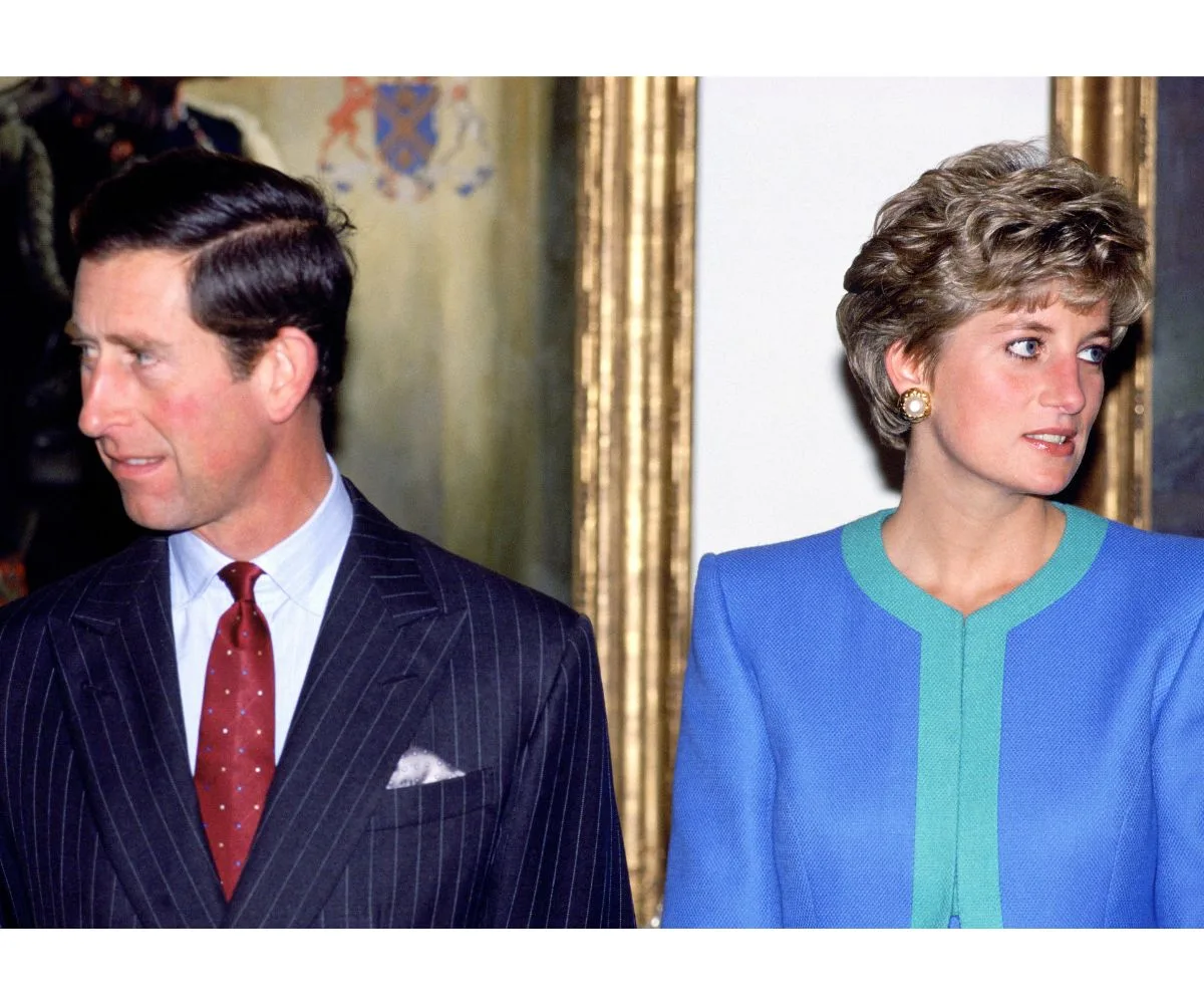 Prince Charles and Princess Diana looking tense before their split