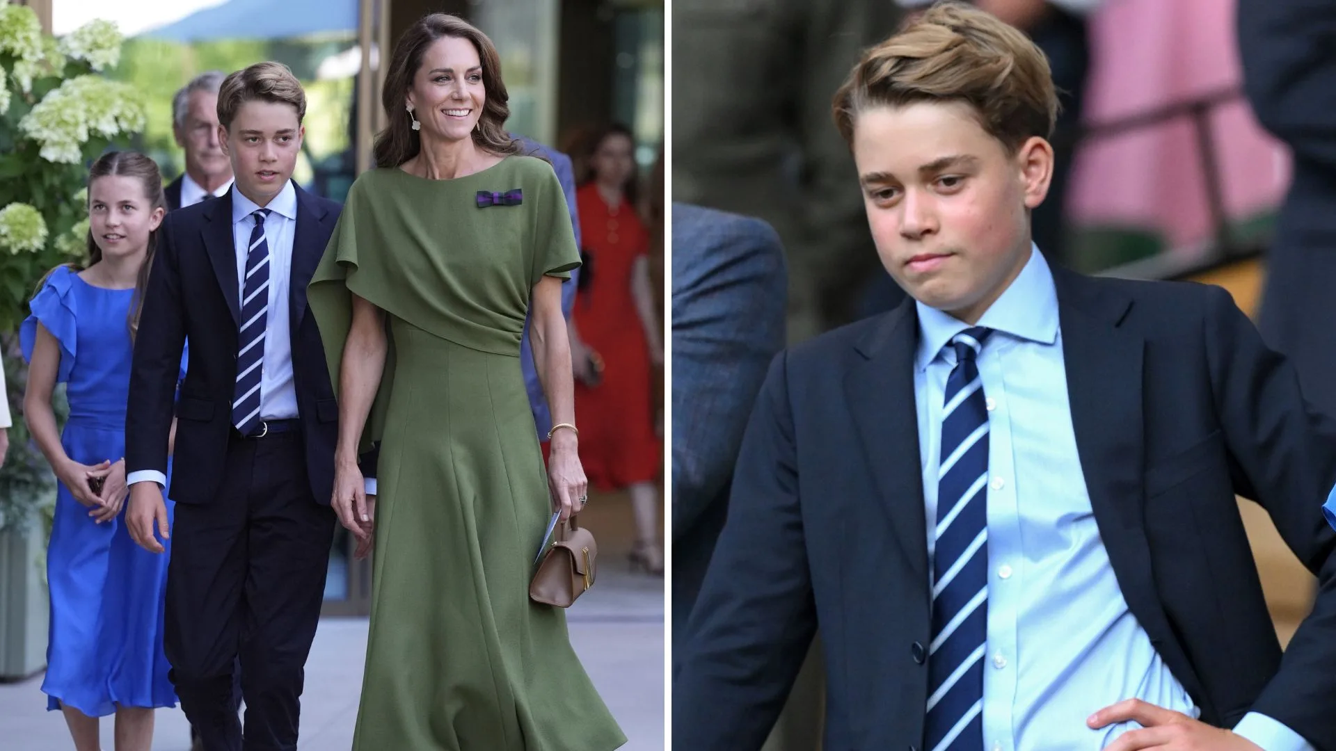 Prince George with Kate and Princess Charlotte