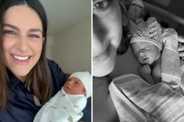Sarah Abo baby with husband Cyrus