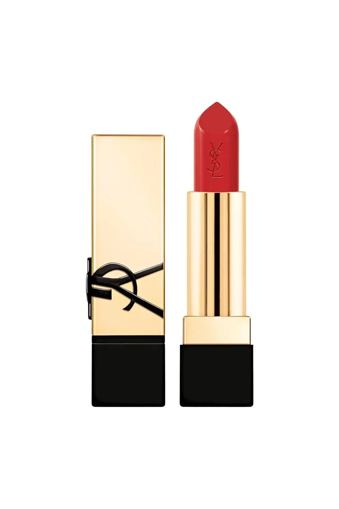 Yves Saint Laurent Rouge Pur Couture Satin Lipstick in Brazen Bordeaux.
