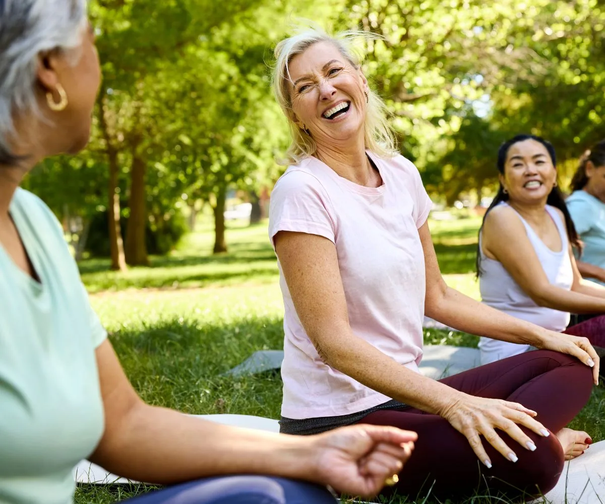 Older woman exercising