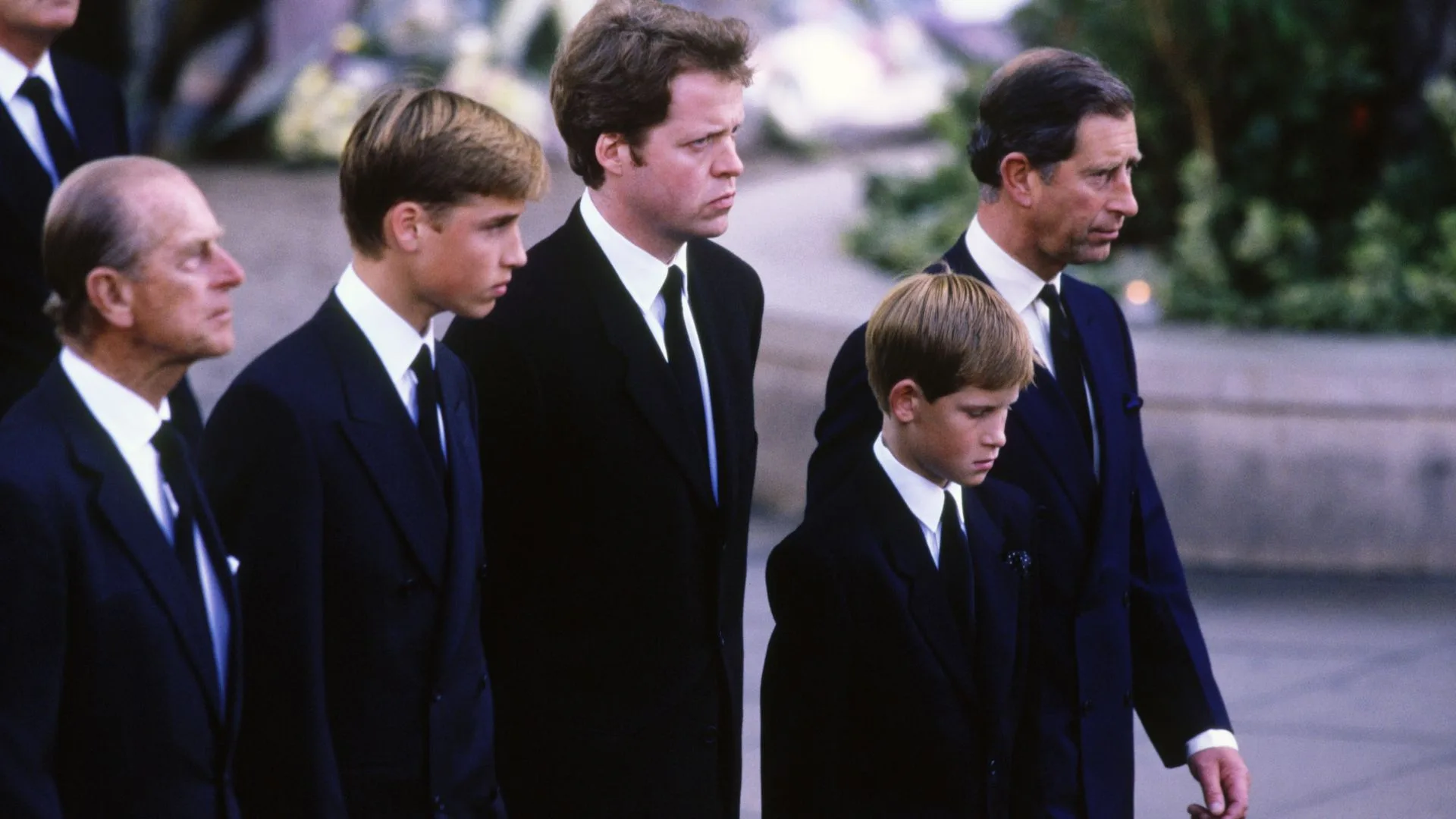 Earl Spencer was appalled that William and Harry were made to walk behind Diana's coffin at the funeral. (Getty)