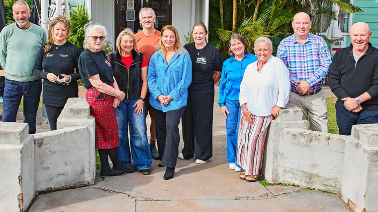 A group of people gathered at an RSL