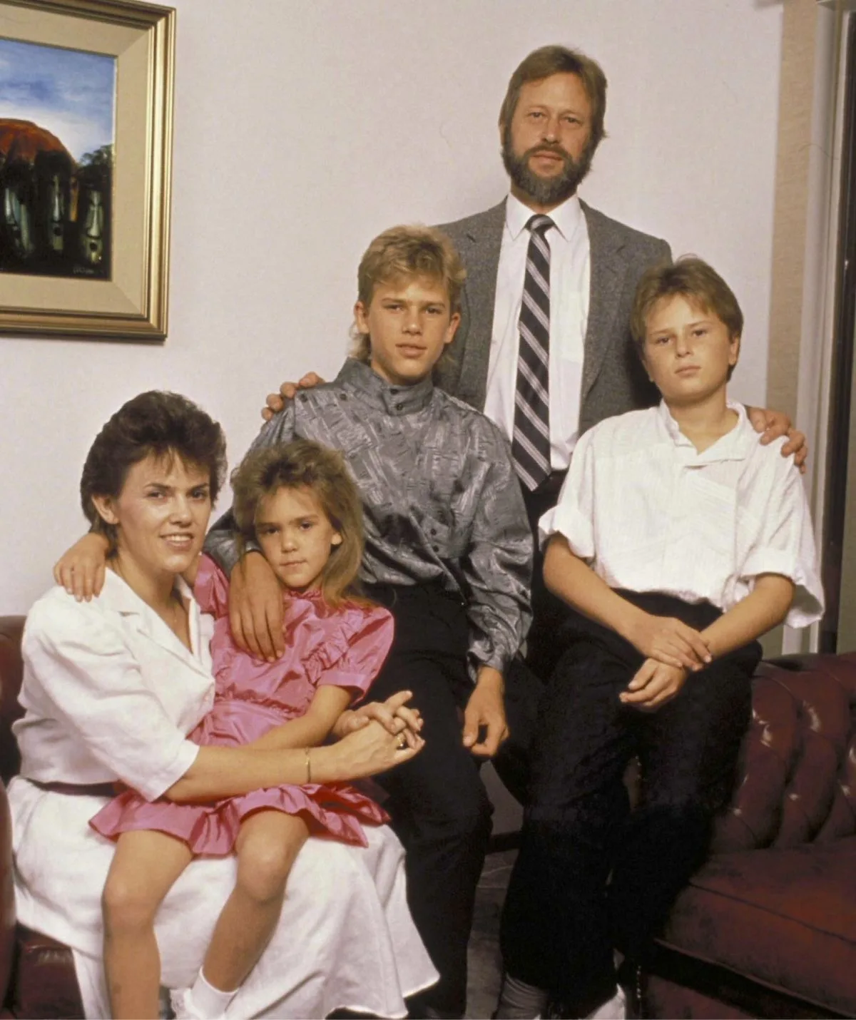 Lindy with husband Michael and children Reagan, Aidan and Kahlia after she was released. (Getty)