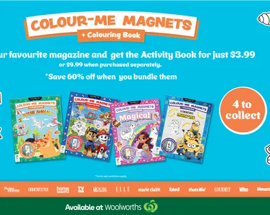 Collect, Colour & Create: New Colour-Me Magnet Books Have Landed at Woolworths