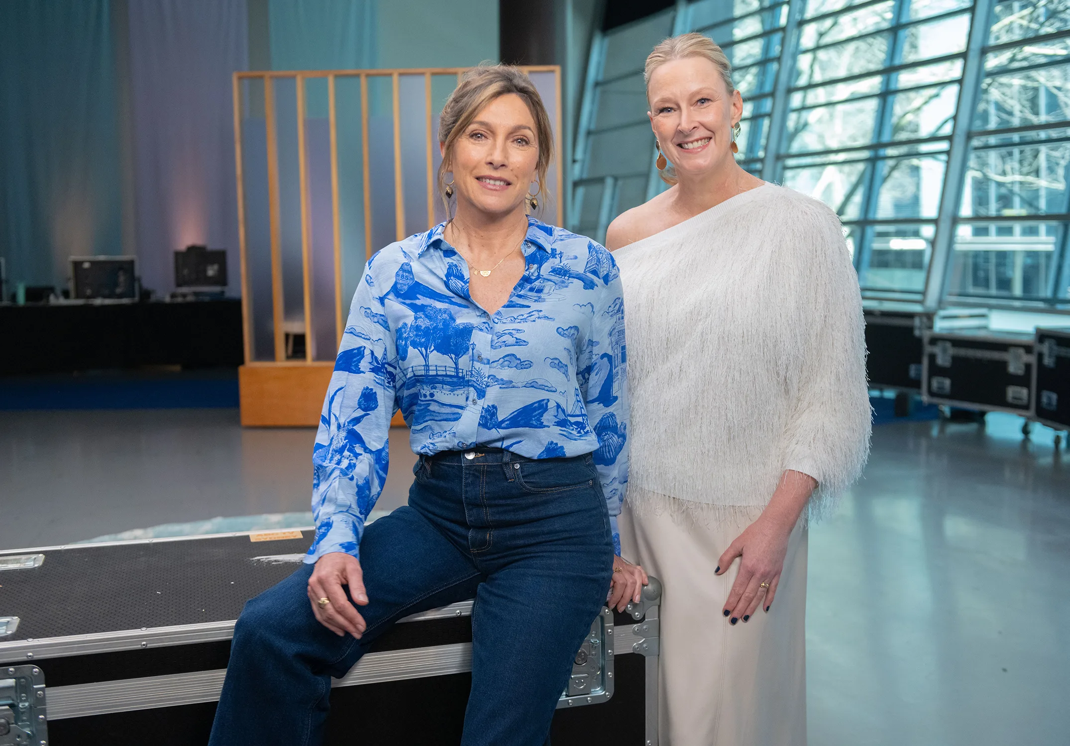 Leigh Sales and Claudia Karvan.