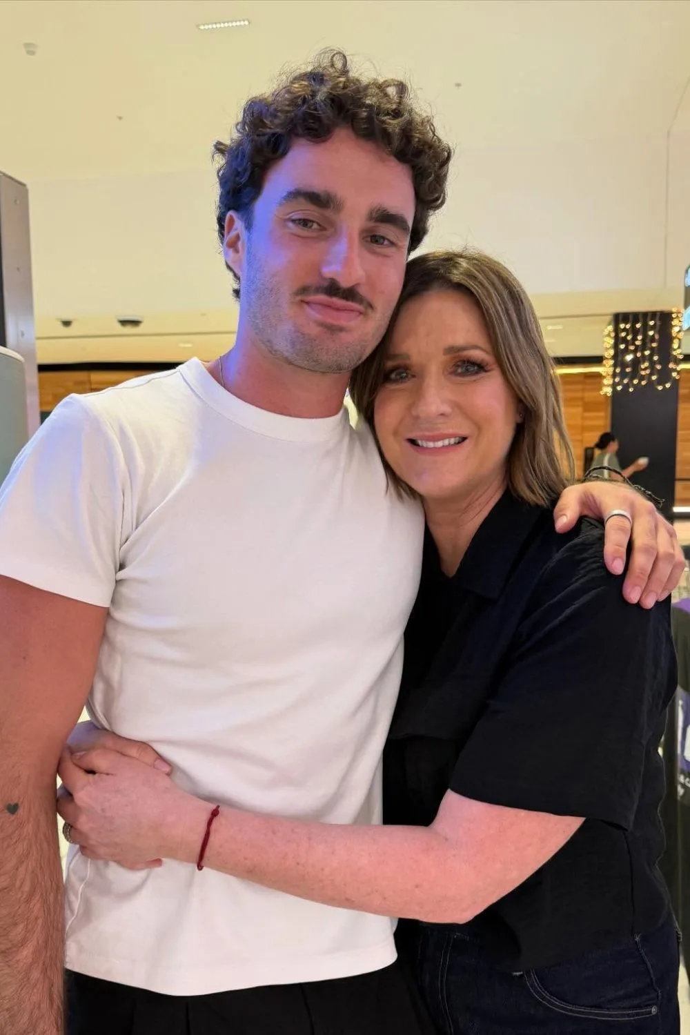Kylie Gillies and son Gus