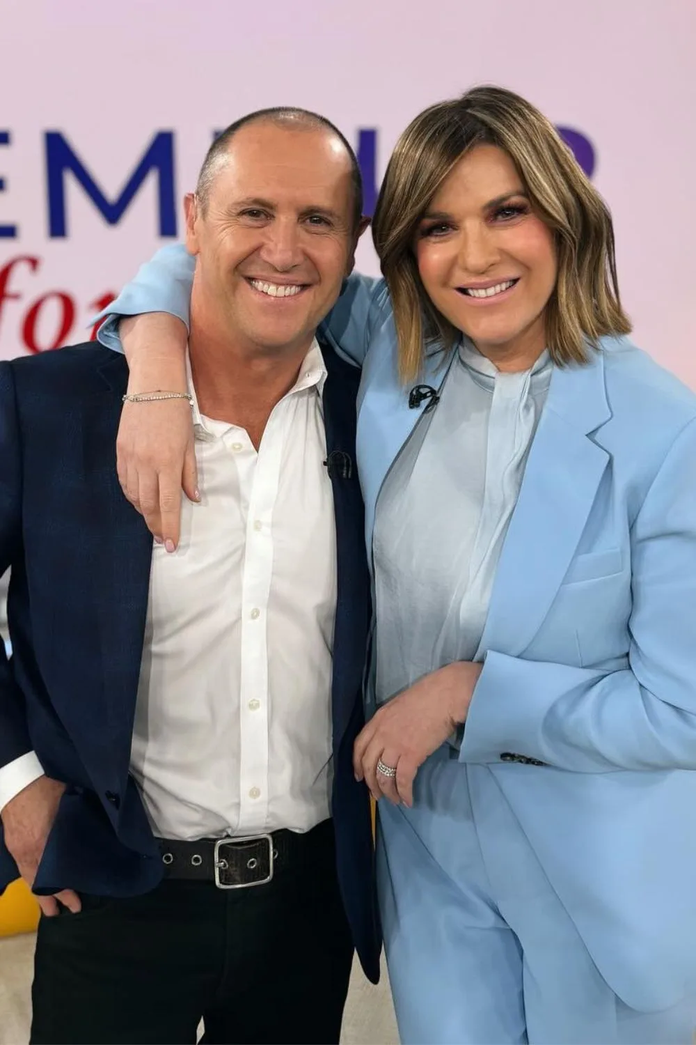 Kylie Gillies and Larry Emdur