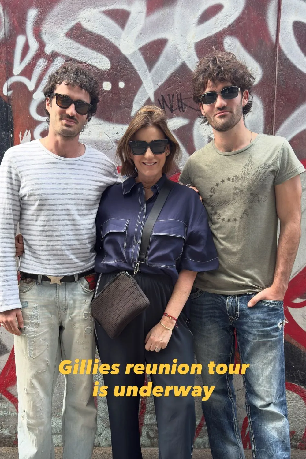 Kylie Gillies and her sons