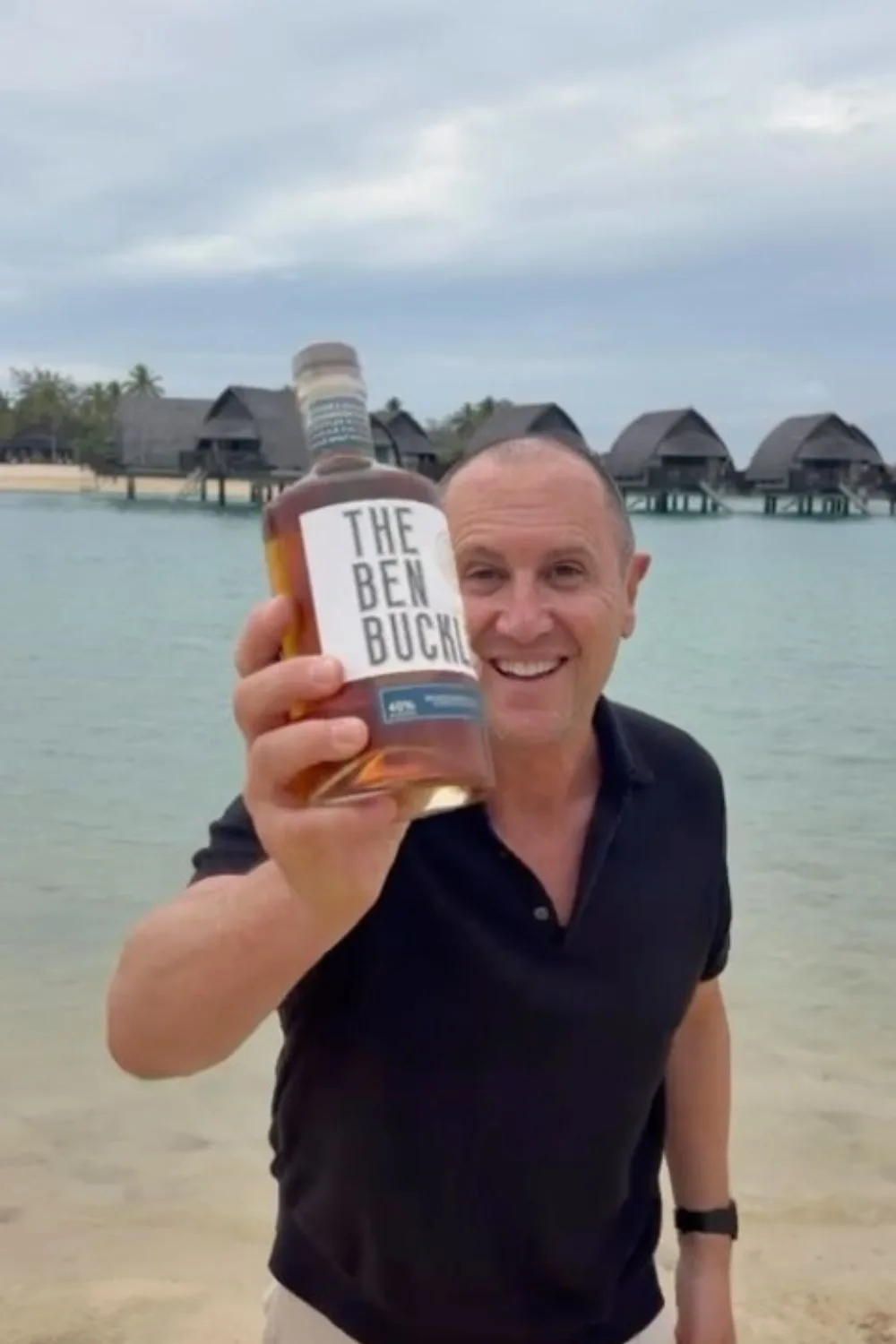Larry Emdur with his whisky