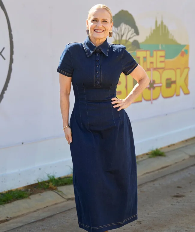 Shaynna Blaze The Block 2026 week 3 denim dress fashion