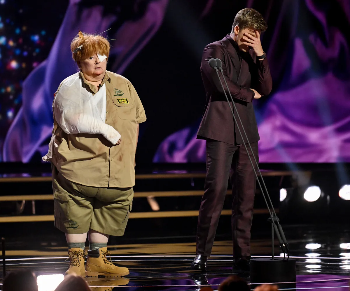 Robert Irwin and Magda Szubanski during the 2026 Logies