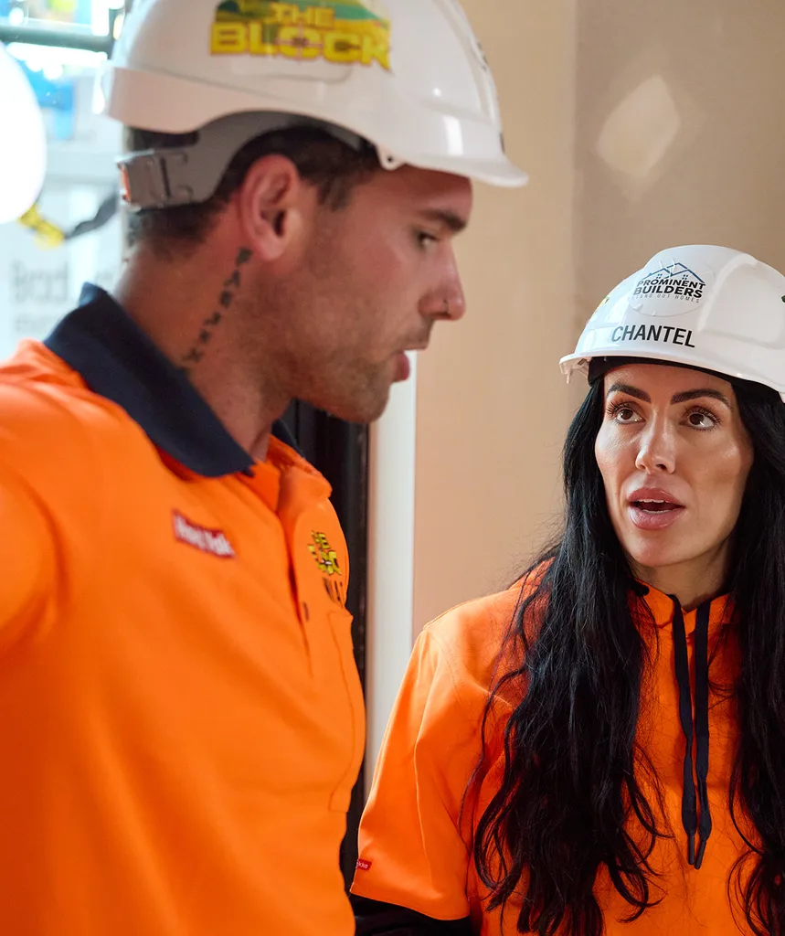 Wyatt and Chantel on set of The Block 2026.