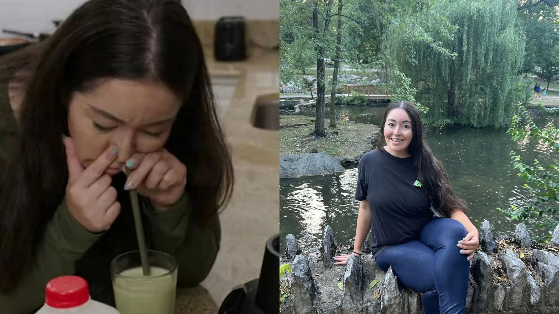 Kathryn Andrea is addicted to ingesting her food with her nose.