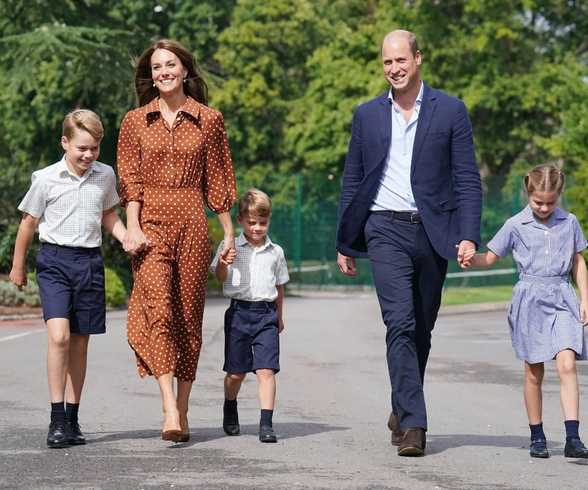 Major milestone: George will no longer attend the same school as his siblings Charlotte and Louis, who go to  Lambrook School. (Getty)