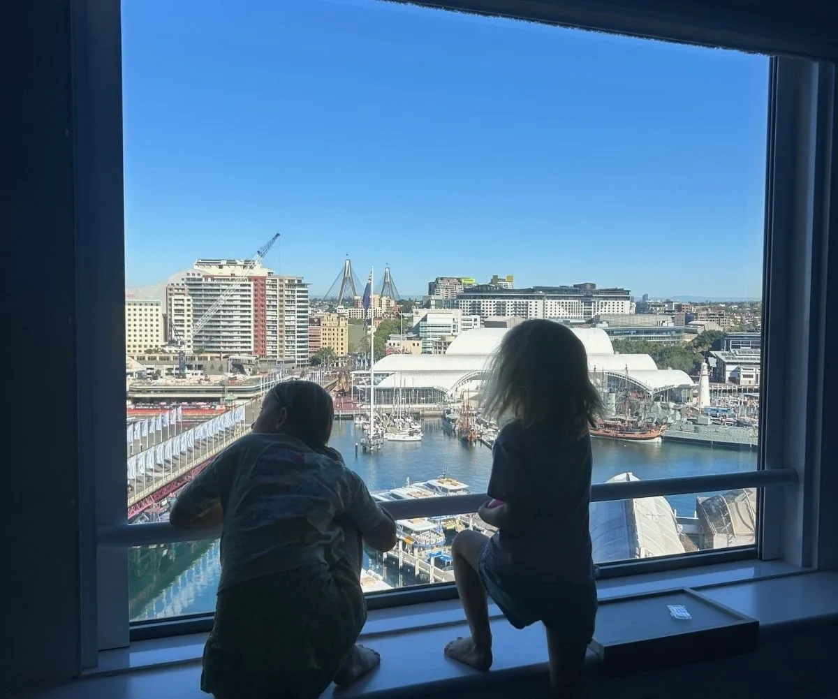 Incredible view: Looking down on Darling Harbour was incredible.