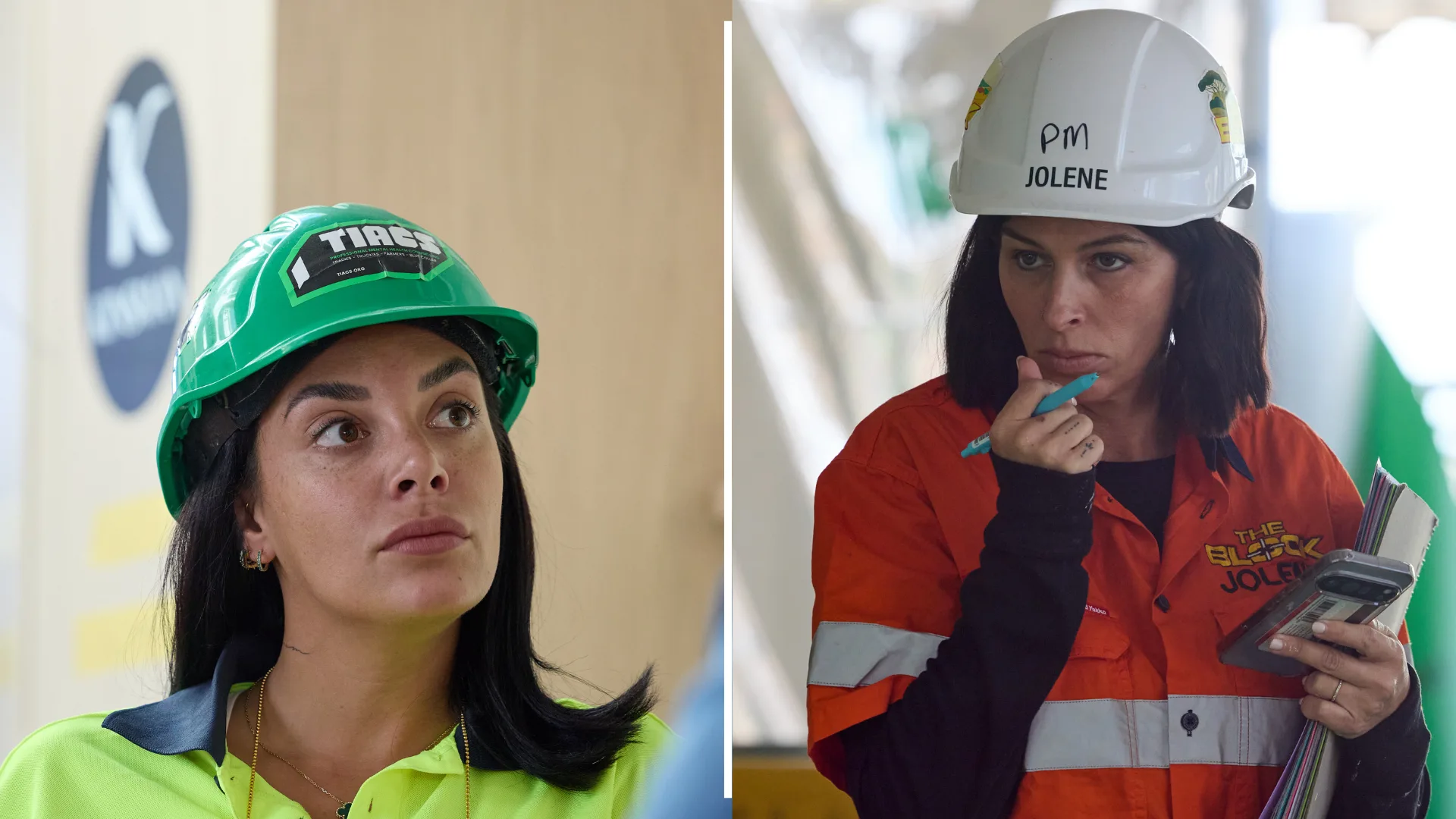 Tayla and Jolene on site of The Block 2026.