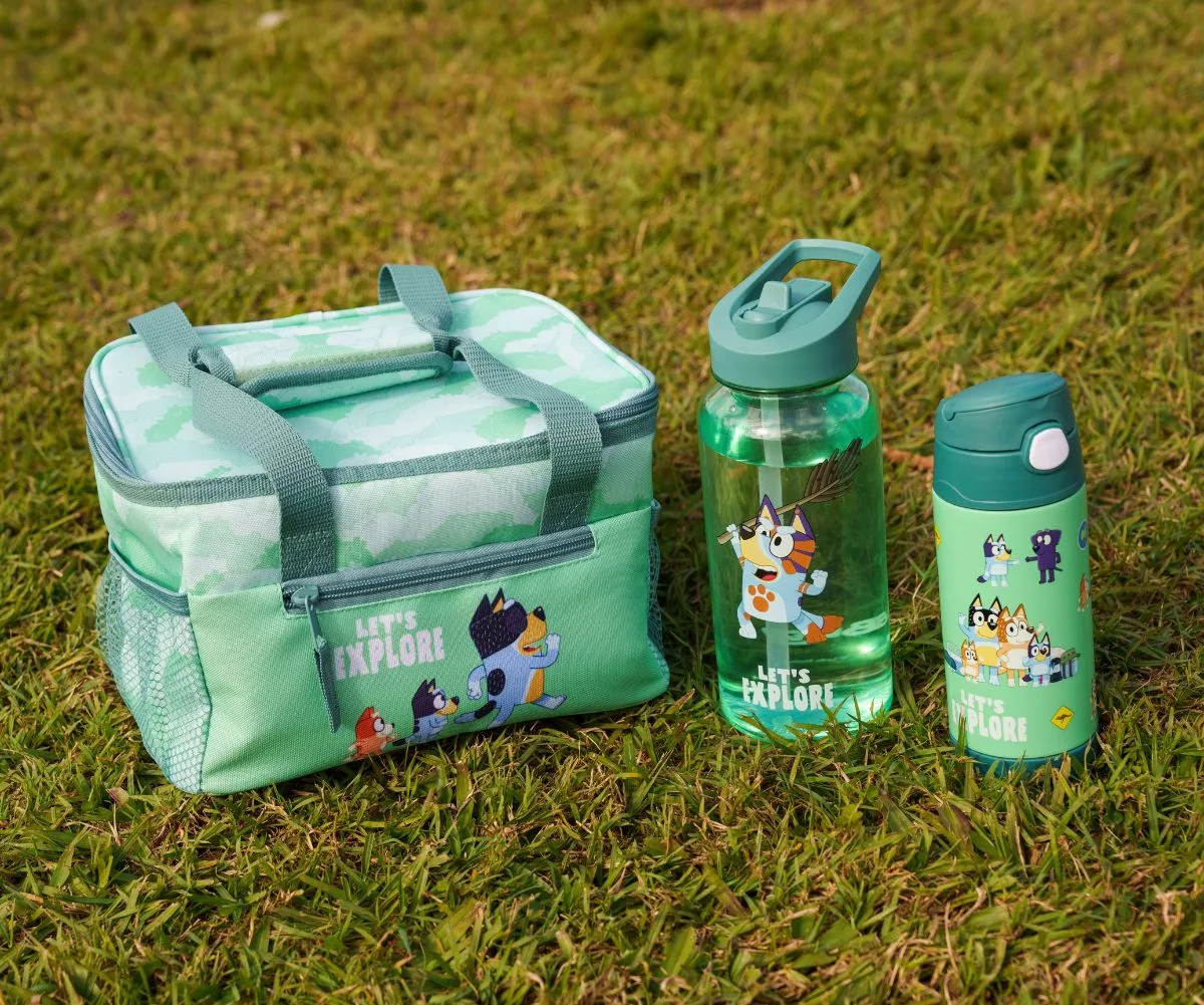 BCF x Bluey lunch box and drink bottle