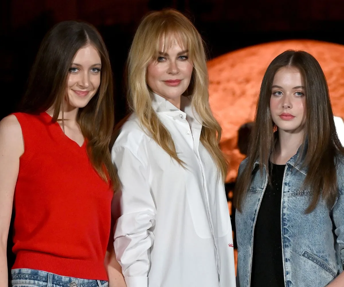Nicole Kidman with daughters Sunday Rose and Faith Margaret