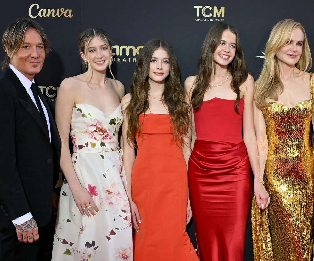 Nicole Kidman and Keith Urban with daughters Sunday Rose and Faith Margaret