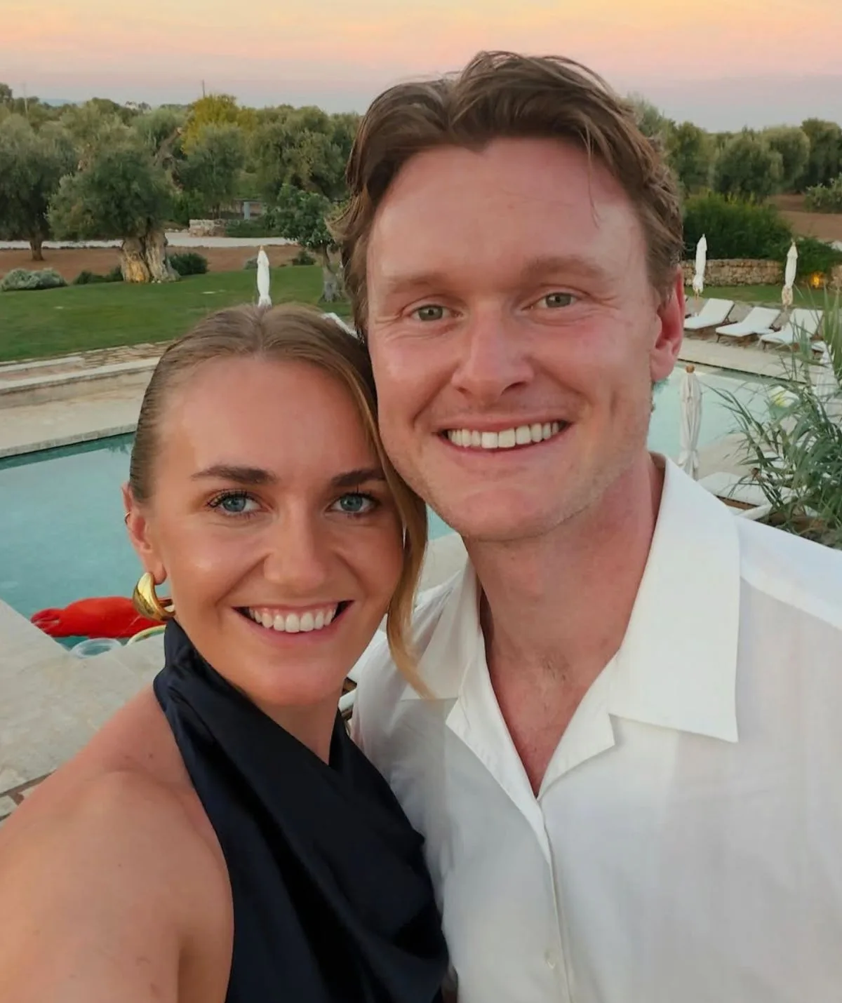 Ariarne Titmus and partner Mac Powell