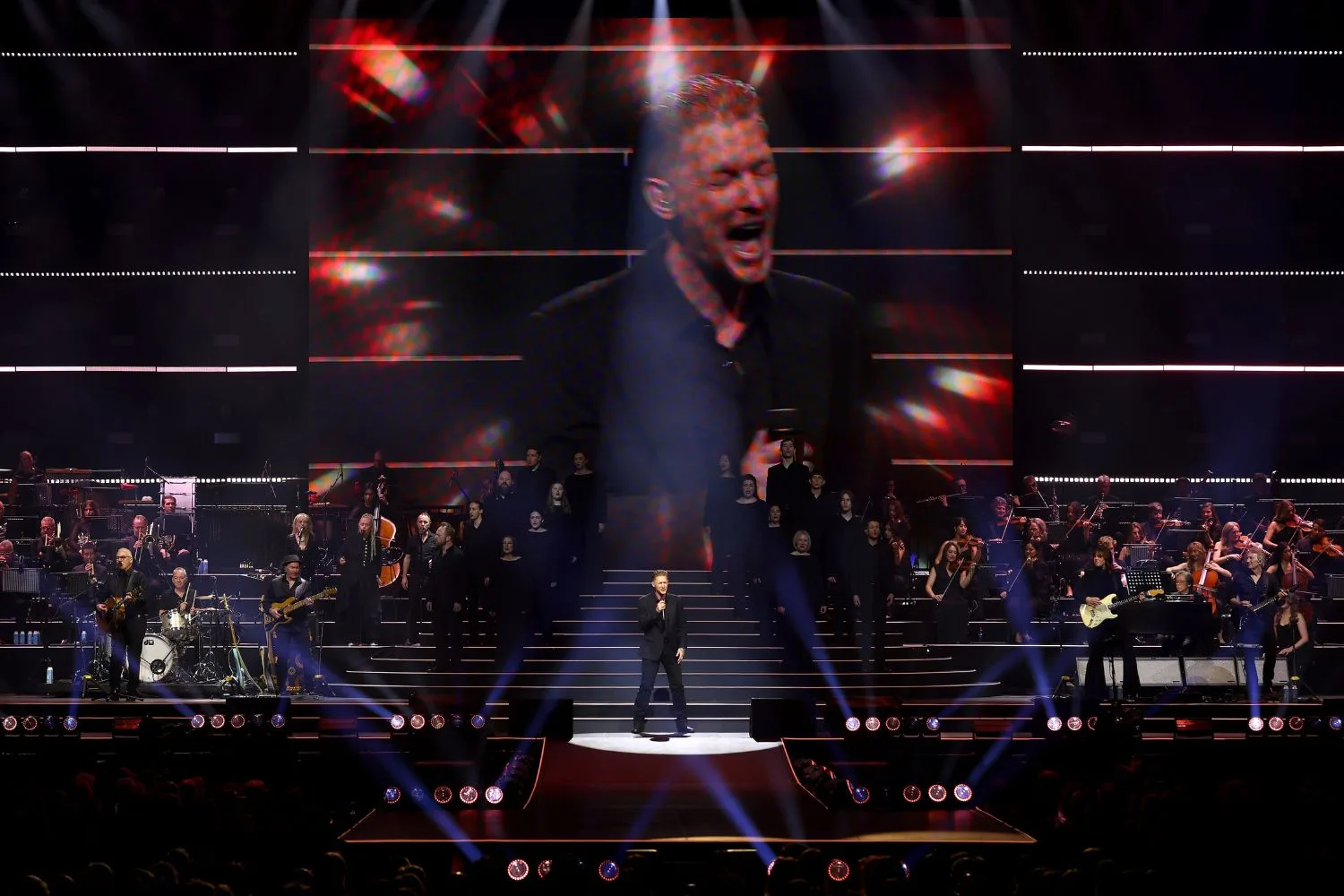 Rob Farnham performs at the John Farnham celebration concert